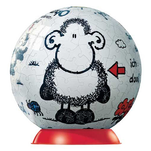 绝版现货 德国进口Ravensburger立体球形拼图 绵羊的世界 240片