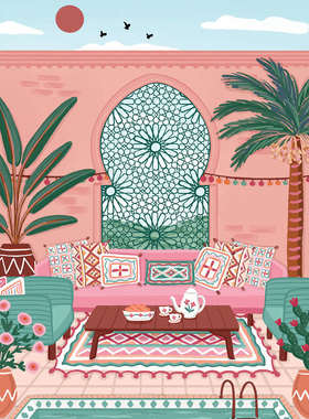 现货 法国 Pieces Peace 进口小众质感拼图 摩洛哥传统旅店 500片