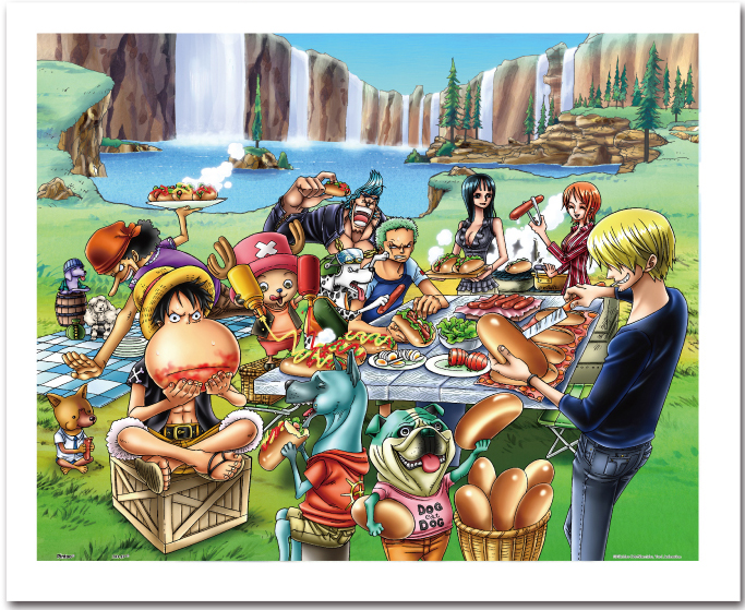 3D-JP绝版拼图海贼王热狗野餐