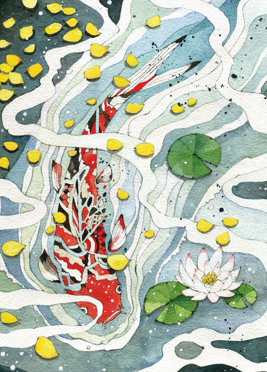 稻叶朋子鲤现荷花池拼图EPOCH