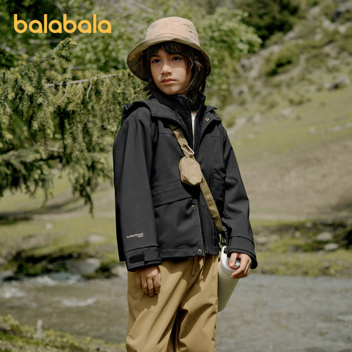 【bp】巴拉巴拉功能运动24冬三合一防寒防水防风中长款外套两件套