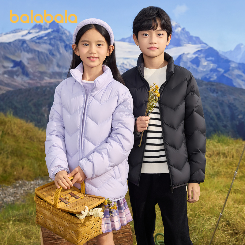 巴拉巴拉羽绒服男女童轻薄外套
