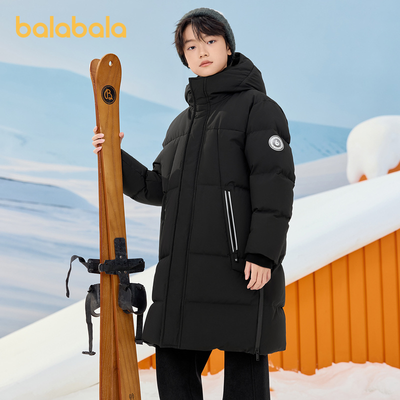 巴拉巴拉羽绒服男童女童长款外套