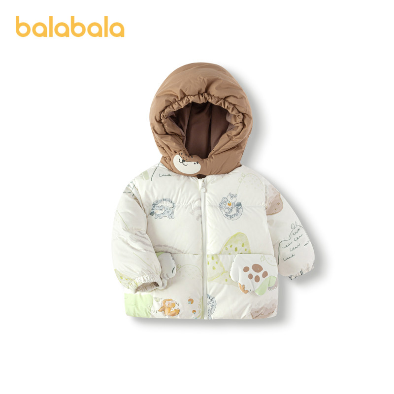 巴拉巴拉婴儿羽绒服男童冬季女童短款外套造型2024新款可爱洋气萌