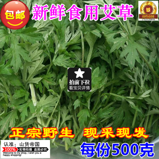 现采新鲜艾叶 野艾草500g包邮食用艾草叶子蔬菜青团 四川省内发货