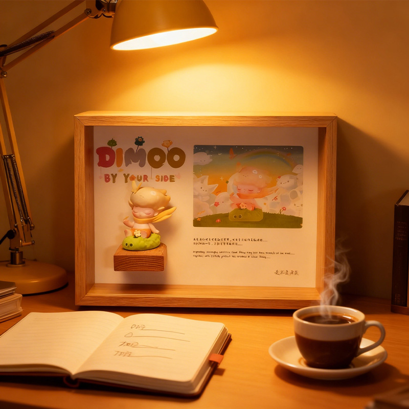 创意木质长方形手办收纳盒