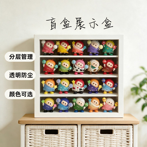 小红书同款yoyo酱系列盲盒展示框多层中空相框白色黑色一代二代
