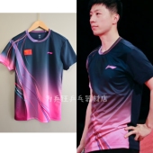 上衣速干透气运动训练服比赛服 短袖 李宁2025新款 乒乓球服男女款