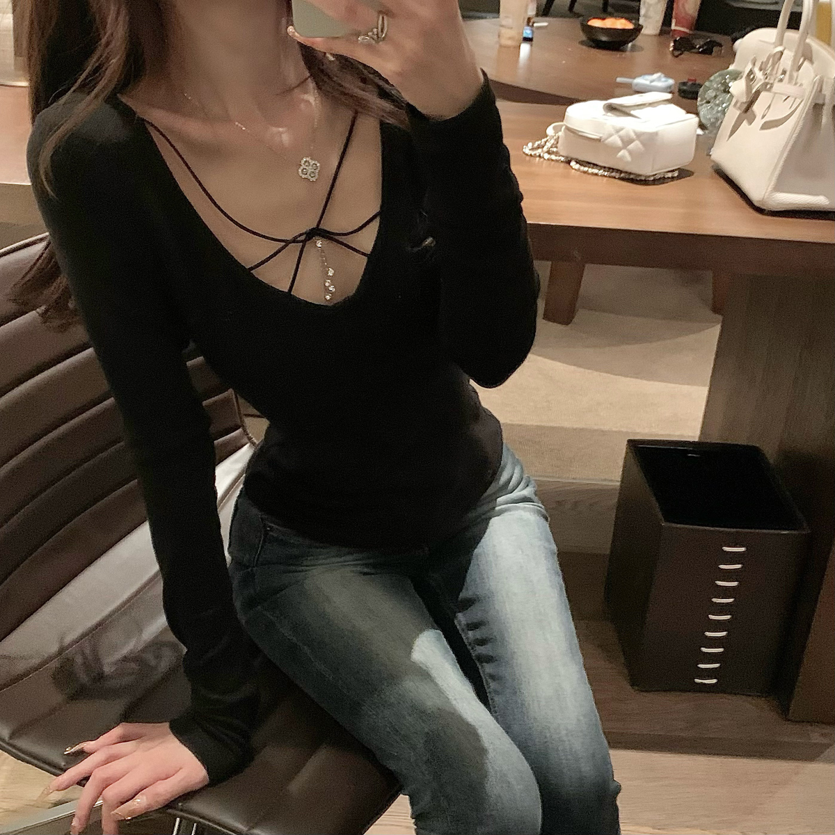 杜总家 越夜越美丽*原创禁欲性感约会链条吊带美背内搭女气质上衣