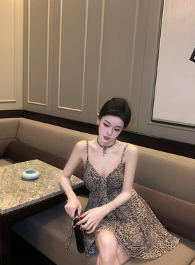 杜总家 Leopard lady*原创豹纹气质御姐辣妹收腰吊带裙派对度假裙