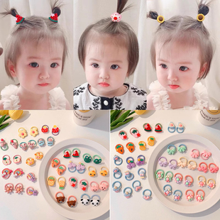 宝宝扎头发绳儿童拇指发圈婴儿头绳2025新款女童不伤发小皮筋发饰