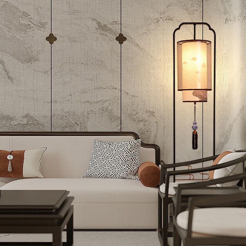 新品新中式禅意落地灯古典中国风客厅卧室书O房茶室床头铁艺立式