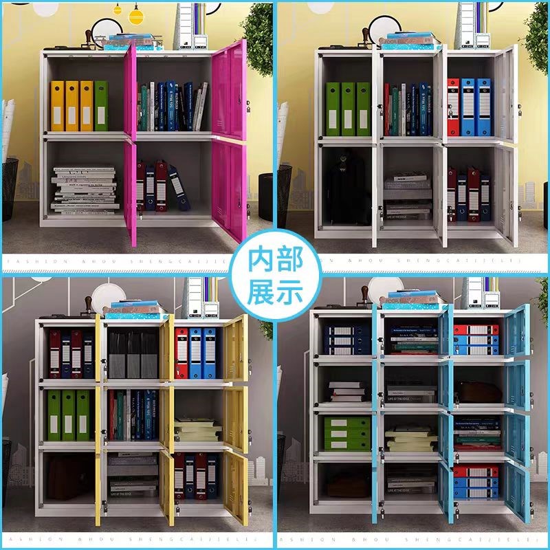 新品带锁铁皮柜员工柜储物v柜书包柜收纳柜杂物柜存包柜文件柜学