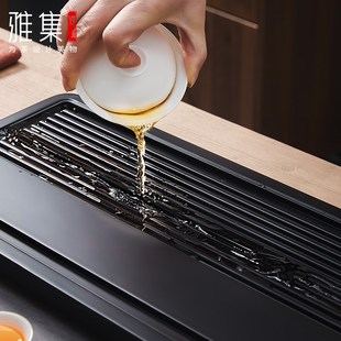 茶具g新中式 新品 茶盘家用储水排水茶海干泡茶台托盘简约功夫套