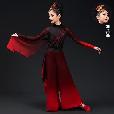 新选中国风九h州同侠客古装儿童汉服象王行舞蹈服装侠客行爵士舞