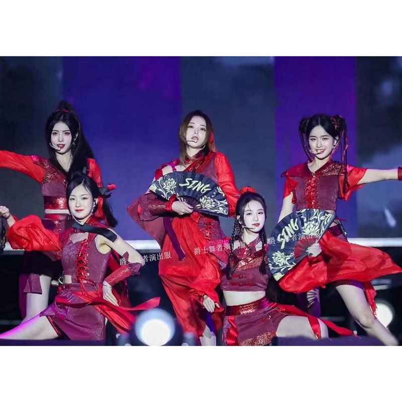 新品女团繁d星少女组sing同款演出服国潮风打歌服成人古风舞蹈表