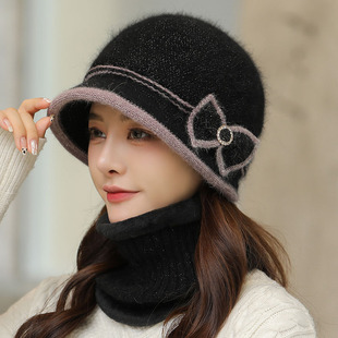 帽子女针织毛线冬季天保暖妈妈帽中老年40岁冷帽老年人奶奶老太太