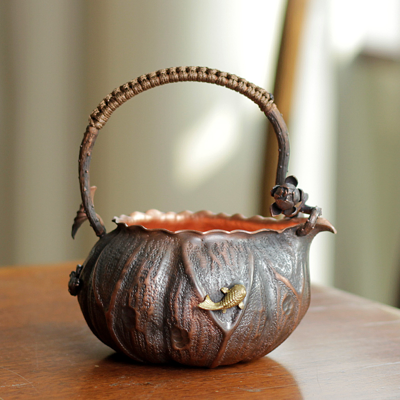 清沁堂公道杯满工錾刻铜器