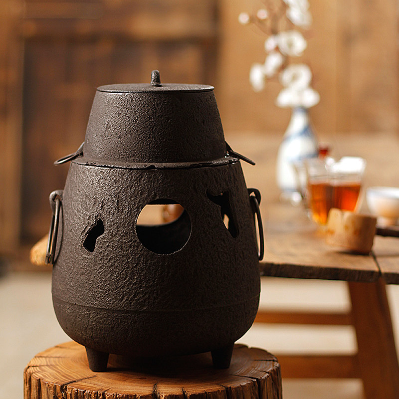 茶釜套装日本原装进口烧水壶加炉煮茶器日式手工铸铁茶壶茶釜炭炉,餐饮具,茶壶,淘宝优惠券,粉丝福利购,淘宝优惠卷