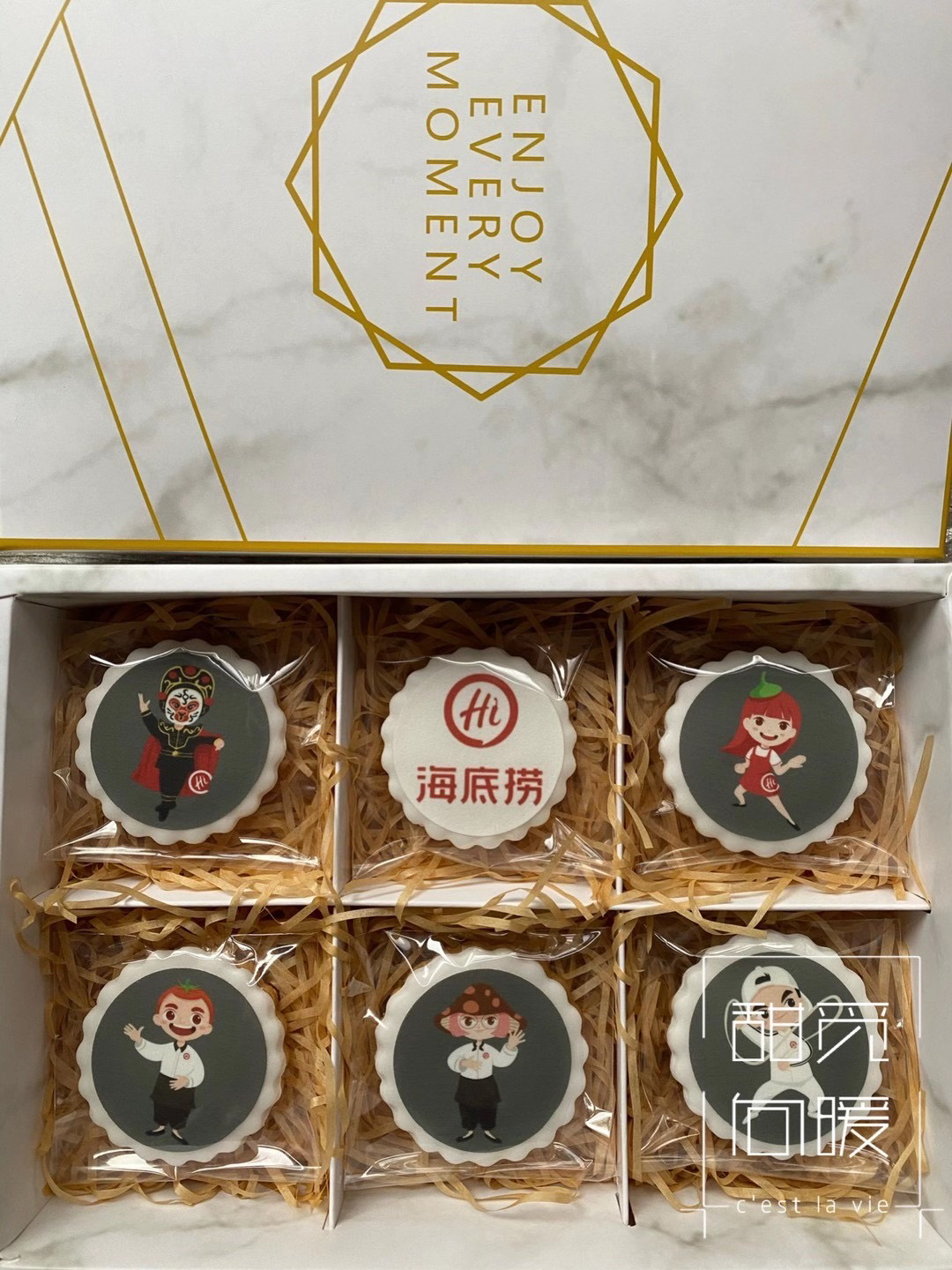 手工翻糖饼干企业定制照片曲奇宴会采购logo创意diy礼盒公司庆典