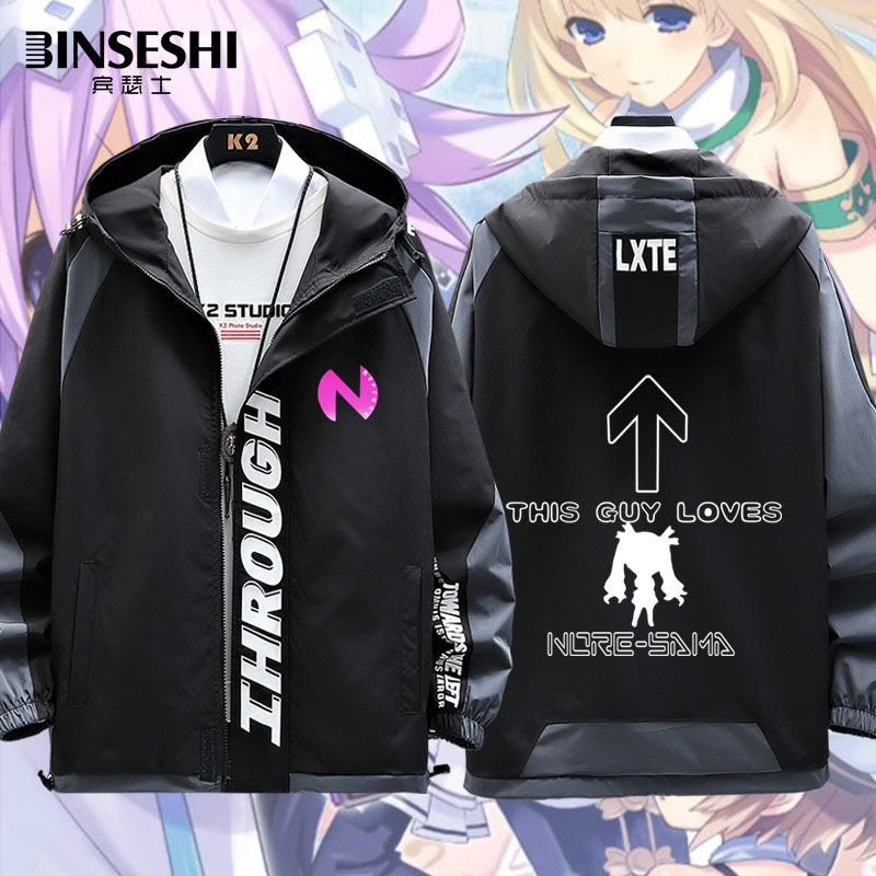 超次元游戏海王星cos周边诺瓦露优妮布兰男女情侣夹克外套衣服ne