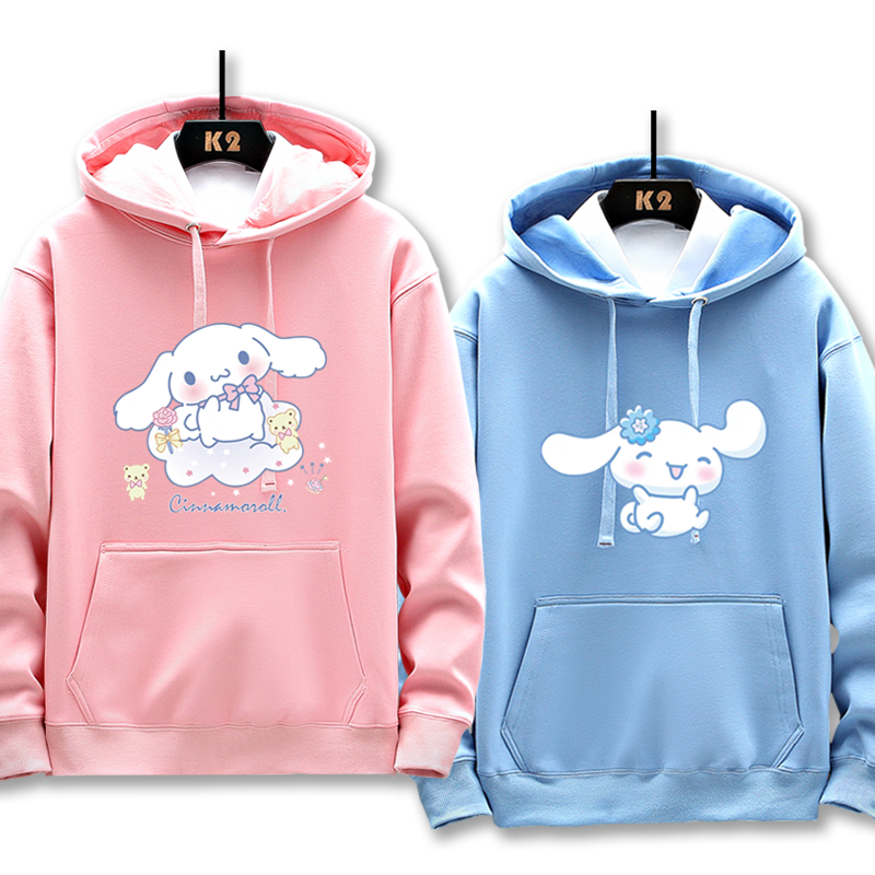 玉桂狗联名卫衣三丽鸥周边大耳狗衣服男女情侣新款休闲连帽外套ne