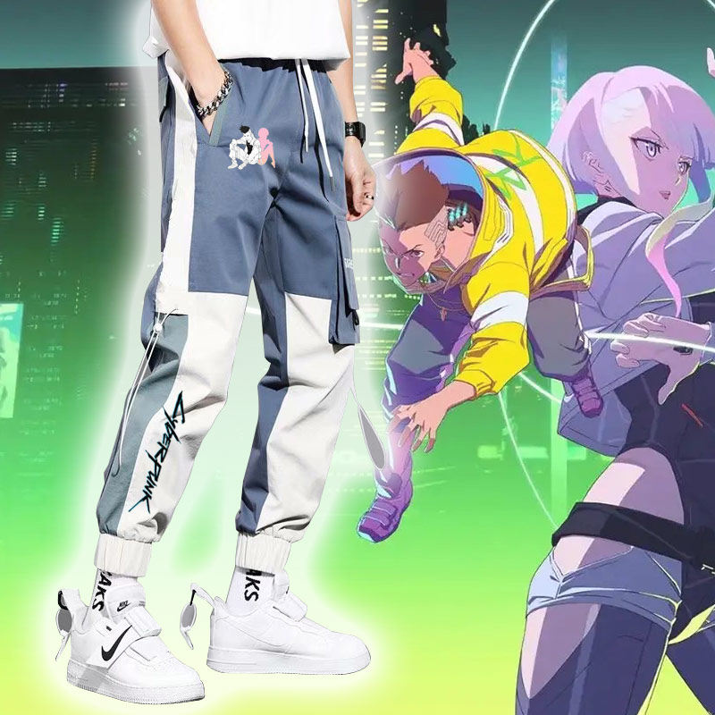 赛博朋克边缘行者2077联名周边裤子男女百搭潮流长裤工装卫裤ne