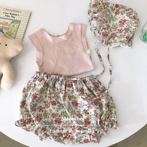 韩国进口南瓜裤木耳边童装现货