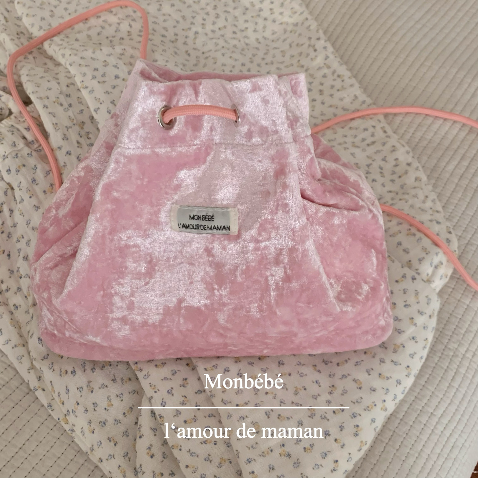 monbebe韩国进口丝绒少女樱花粉双肩小背包美丽特殊光泽面料,箱包皮具/热销女包/男包,时尚帆布包,淘宝优惠券,粉丝福利购,淘宝优惠卷