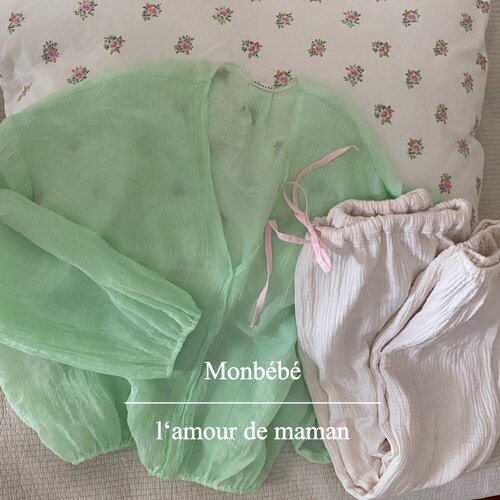 monbebe韩国进口可外穿家居服清凉防晒防蚊裤舒适少女感慵懒风