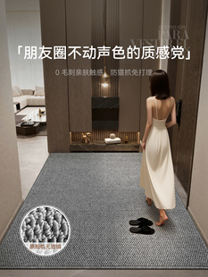 玄关入户门地垫彷剑麻高级感进门防滑耐脏地毯可自由裁剪家用脚垫