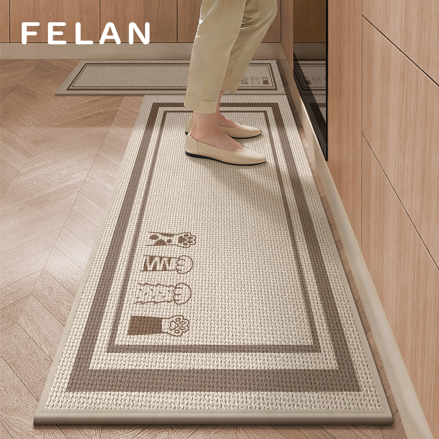 防油厨房地垫防滑吸水速干地毯2026新款厨房门口可擦免洗专用脚垫,居家布艺,厨房地垫,淘宝优惠券,粉丝福利购,淘宝优惠卷