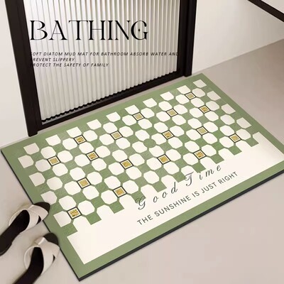 浴室地垫软矽藻泥吸水凉垫化妆室门口防滑速干 干脚垫门垫进门厕
