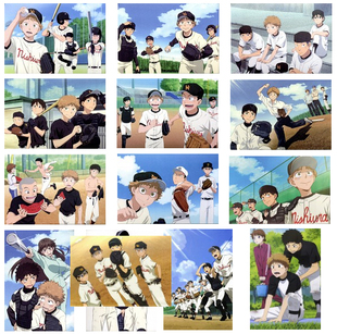 王牌投手振臂高挥 大振 日本动漫周边人物卡片壁纸迷你小海报22张