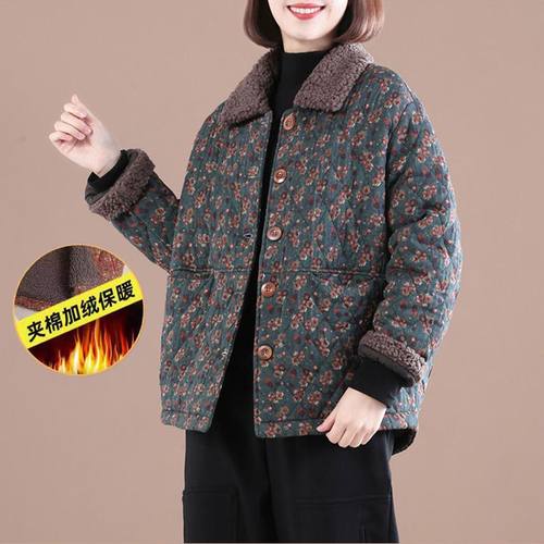 2025新款网红罩衣女秋冬加绒加厚工作服小个子四川省省服短款棉袄