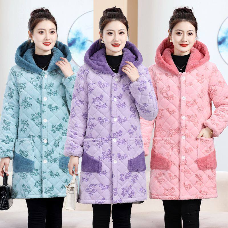 罩衣女新款上班专用年轻款棉袄加绒加厚时尚外套冬季保暖耐脏短款