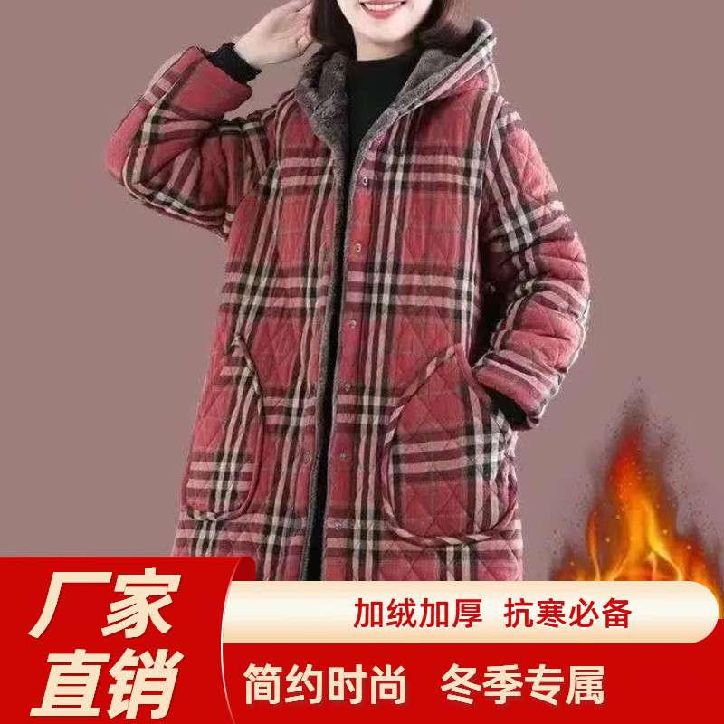 罩衣女新款冬装保暖工作服厨房家用夹棉长袖防脏洋气干活穿的罩衣