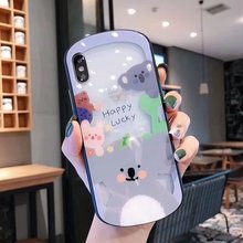 8plus女款 7代新款 可爱卡通玻璃苹果x手机壳iPhone max椭圆形