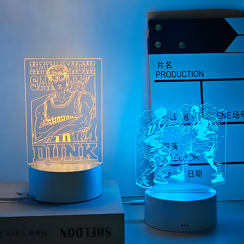 灌篮高手三井寿流川枫动漫周边手办床头摆件氛围小夜灯送男生礼物