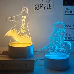 火影忍者动漫手办周边台灯小夜灯四代波风水门鸣人佐助卡卡西摆件