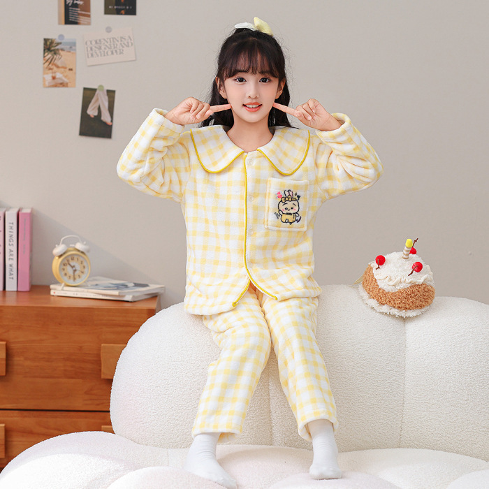 乌萨奇睡衣女孩2026新款秋冬珊瑚绒保暖法兰绒公主吉伊卡哇家居服