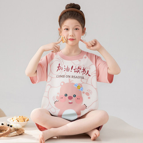 可爱Loopy露比儿童女童小孩子卡通女孩小朋友 冰丝睡衣夏季空调服