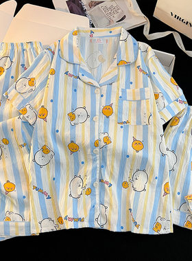 兄妹装儿童睡衣睡裤夏款薄3女孩男孩8-9-10岁4可爱超萌居家服空调