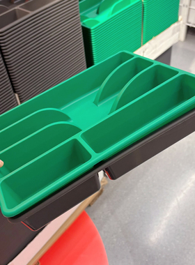 宜家代购SMACKER斯马克绿色多格筷子刀叉勺餐具整理盘抽屉收纳盒