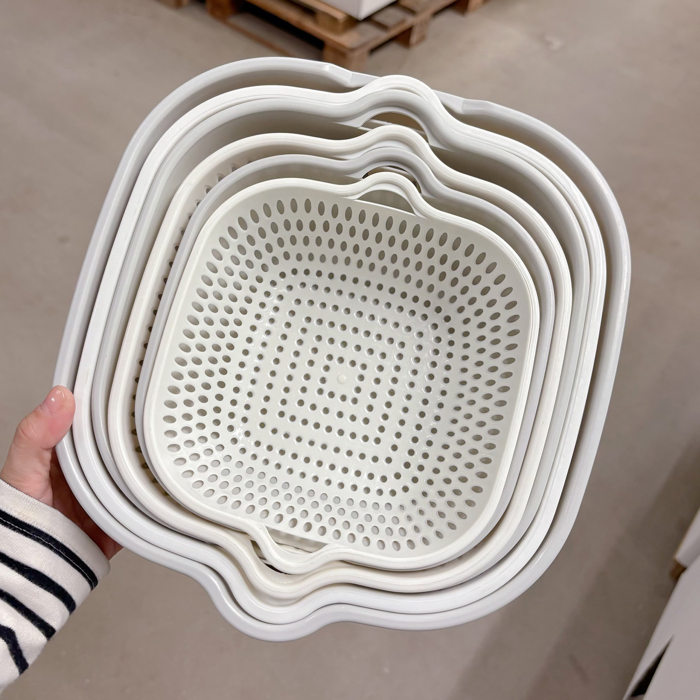 超值三件套双层洗菜盆多功能大号沥水篮厨房果蔬洗菜篓小号水果篓