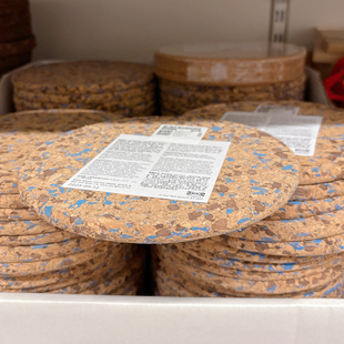 新品 HEAT席特软木锅垫家用浅蓝色图案软木垫隔热垫子19cm 宜家代购