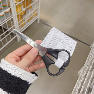 新品宜家代购MANOGA莫诺加黑色不锈钢剪刀小号家用剪拆快递美工剪