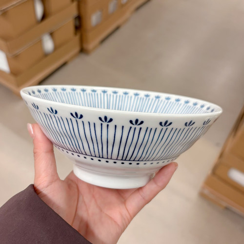 家用竖纹手绘餐具1330℃高温烧制