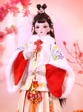 德必胜女娃娃玩具新年古风