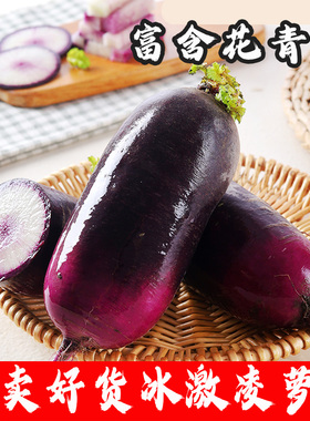 山东冰淇淋萝卜东北大红罗卜新鲜甜脆冰糖心红紫色冰激凌水果萝卜